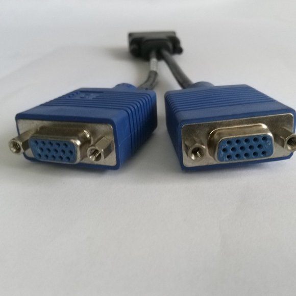 DMS-59 to Dual VGA Y Splitter Cable Dell 0G9438 G9438 Molex SVGA Adapter - Picture 5 of 5